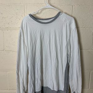 RN white crew neck blouse for men